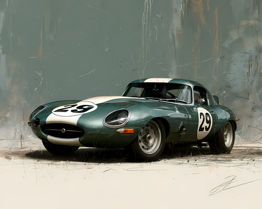 JAGUAR E TYPE WAL ART